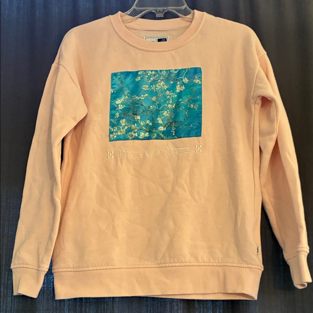 Vans Pink Sweatshirt with Van Gogh Museum Label